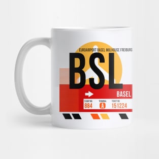 Basel (BSL) Airport // Sunset Baggage Tag Mug